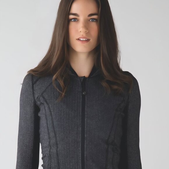 Lululemon Daily Practice Jacket hoodie thumb holes black Work Out No Tag XS - Picture 1 of 7